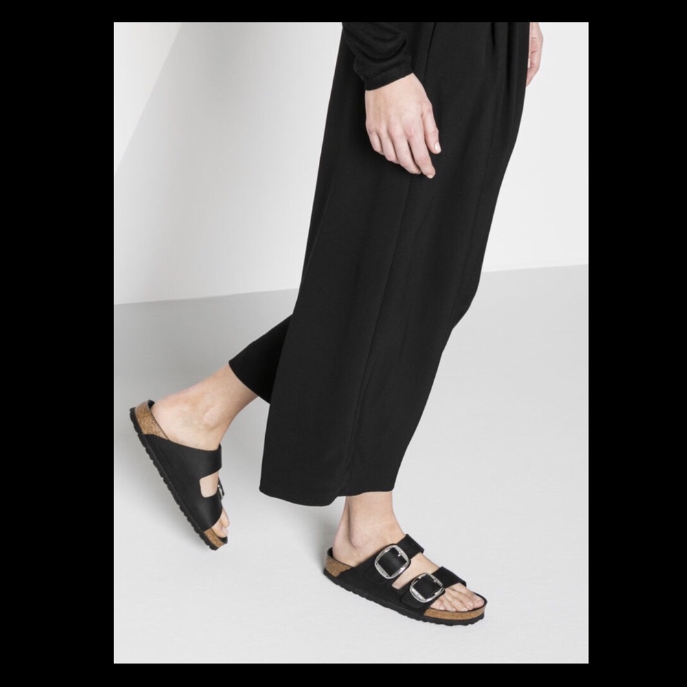 Birkenstock Big Buckle Black Leather Arizona 8 38